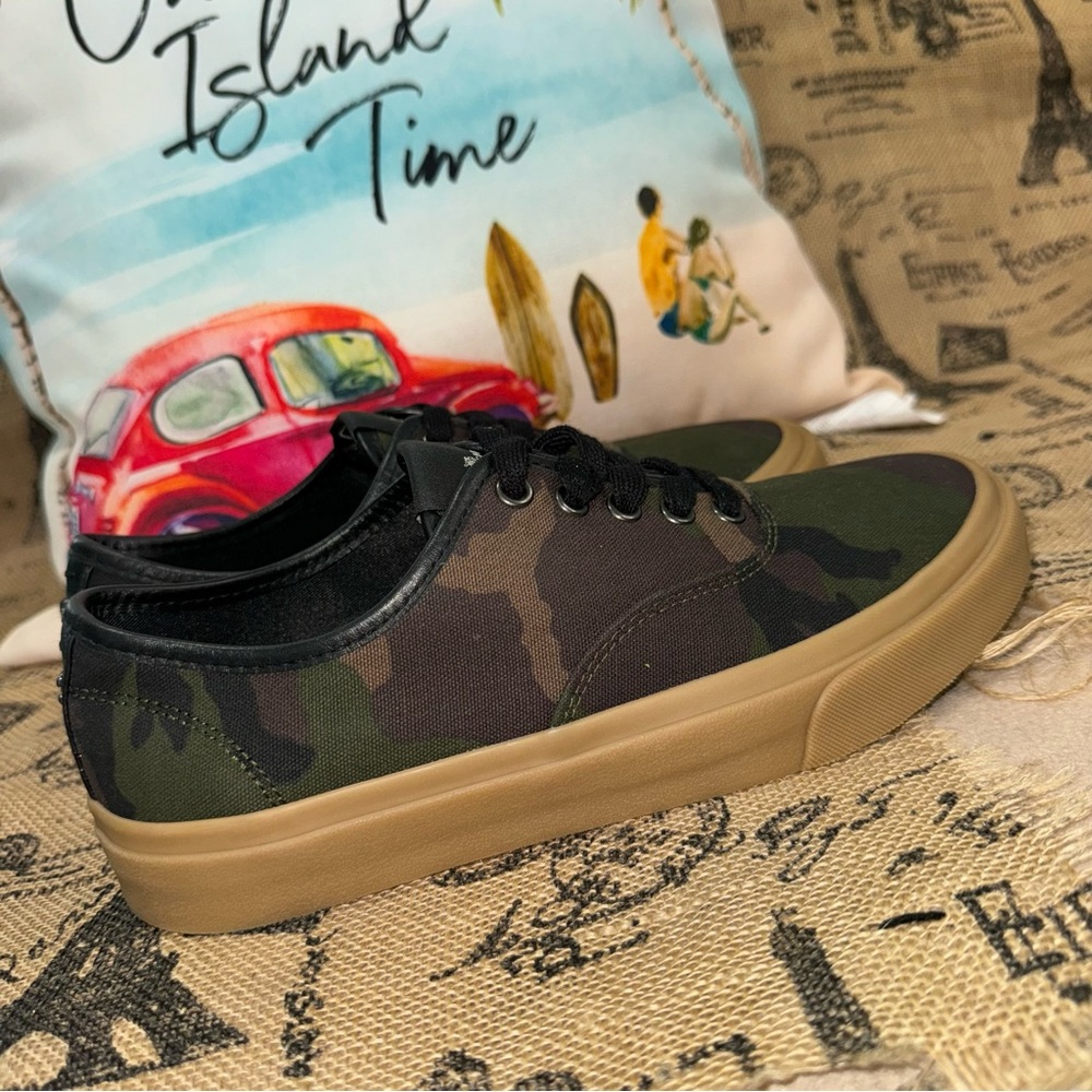 COACH NWOB! Men'S Green Canvas Camo Print Tennis Sneaker Size 7.5 - Picture 5 of 11